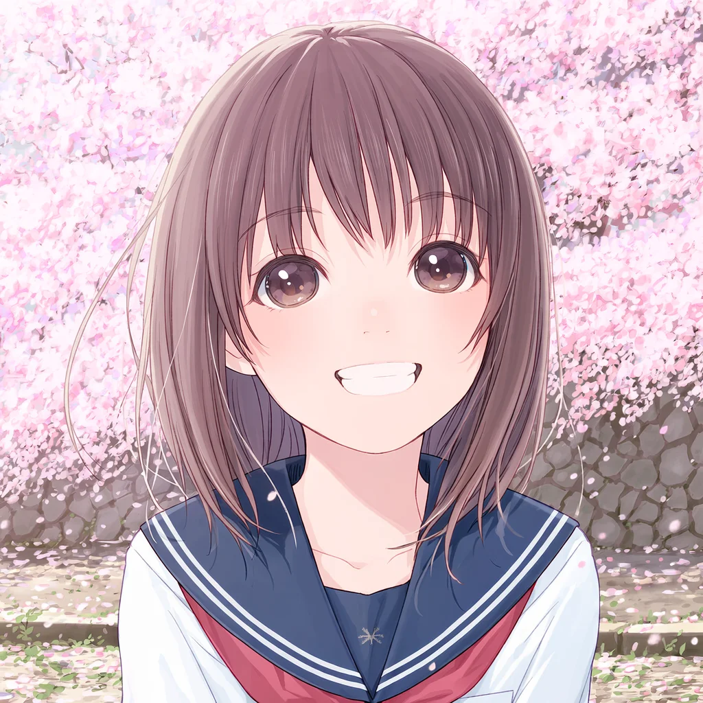 smile(通常)。同じSeed・同じ設定で、強調だけを変えた比較です。